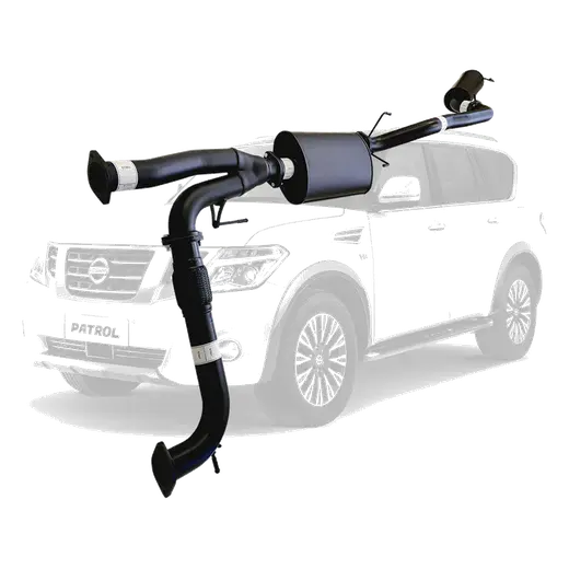 Nissan Y62 Patrol 3 Inch Cat Back Exhaust with Center Muffler and Rear Muffler product image