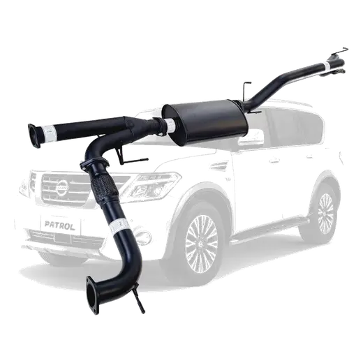 Nissan Y62 Patrol 3 Inch Cat Back Exhaust with Center Muffler and Straight Tail product image