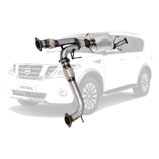 Nissan Y62 Patrol 3 Inch Stainless Steel Center Muffler Section to Factory Rear Exhaust product image
