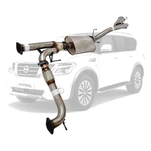 Nissan Y62 Patrol 3 Inch Stainless Steel Exhaust with Center Muffler and Rear Muffler product image