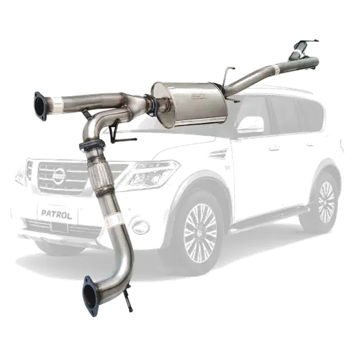 Nissan Y62 Patrol 3 Inch Stainless Steel Exhaust with Center Muffler and Straight Tail product image
