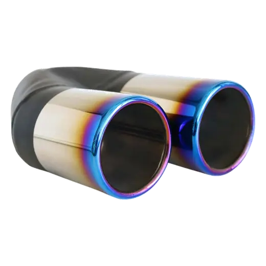 Rolled In Y-Piece Stepped 2 1/4" In 2 x 3" Out 9" Long "Blue Flame" product image