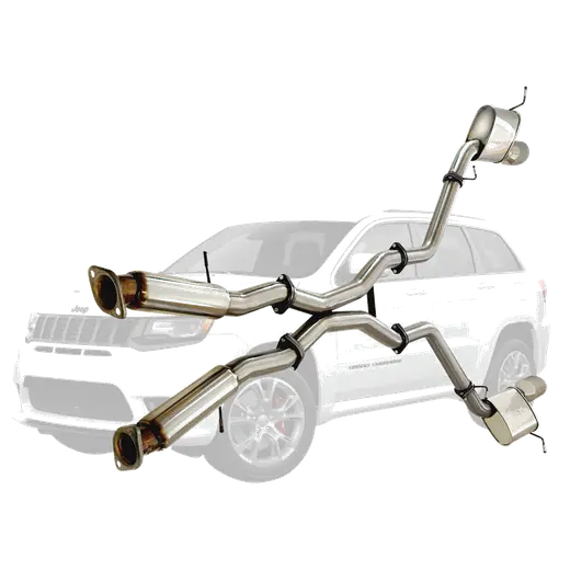 Stainless Steel 3 Inch Exhaust With Left And Right For SRT Jeep Grand Cherokee 6.4 2012 - 2021SS Tips product image
