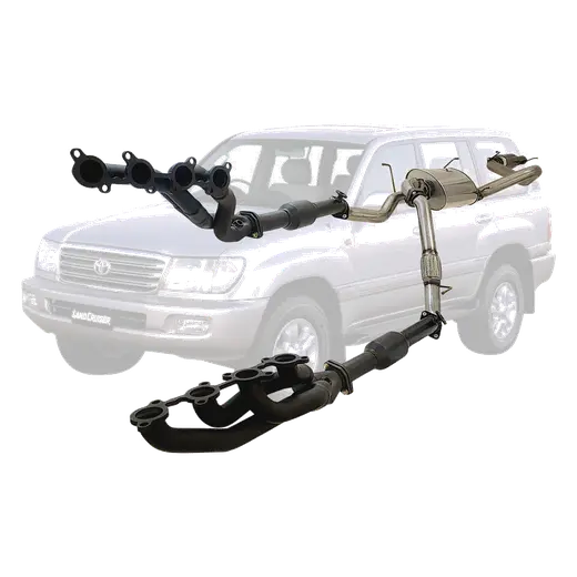 TOYOTA LANDCRUISER 100 SERIES UZJ100R WAGON 4.7L 3" STAINLESS STEEL FULL EXHAUST KIT (EXTRACTORS, CATS & CAT-BACK SYSTEM WITH MUFFLER) product image