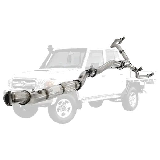 Toyota Landcruiser 79 Series VDJ79 4.5L V8 4 Inch Single into Twin 3 Inch Turbo Back DPF Delete product image