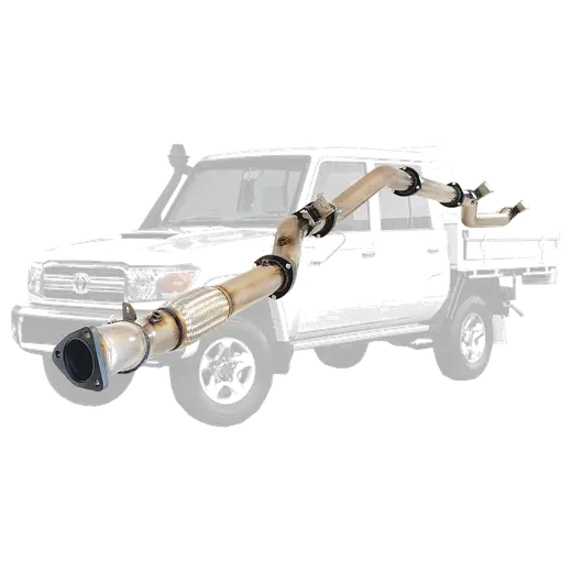 Toyota Landcruiser 79 Series VDJ79 UTE 4.5L V8 2016-On 3.5 Inch Stainless Turbo Back DPF Model Exhaust product image