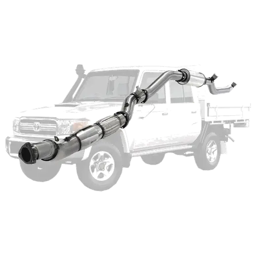 Toyota Landcruiser 79 Series VDJ79 UTE 4.5L V8 2016-On 4 Inch Stainless Turbo Back DPF Model Exhaust product image