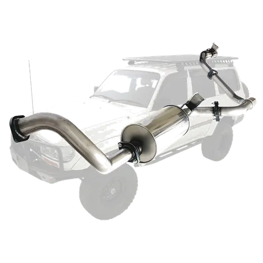 TOYOTA LANDCRUISER 80 SERIES FZJ80R 4.5L PETROL  92 - 98 - 2 1/2"  STAINLESS STEEL KIT WITH MUFFLER AND HOTDOG product image