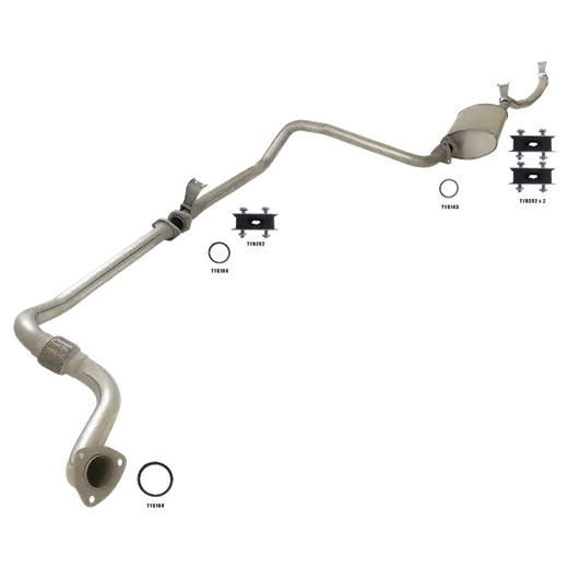 TOYOTA LANDCRUISER HZJ75 / HZJ78 4.2L 1HZ DIESEL STANDARD REPLACEMENT 2-1/4" INCH ENGINE PIPE BACK EXHAUST SYSTEM product image