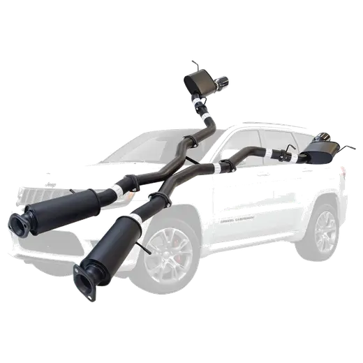 Twin 3 Inch Cat Back Exhaust For SRT Jeep Grand Cherokee 2012 to 2021 BC Tips product image