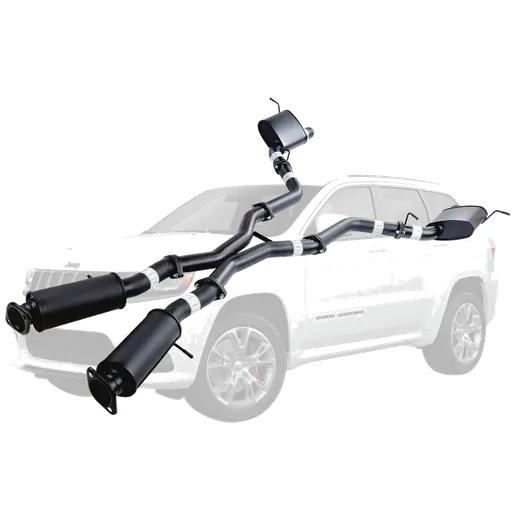 Twin 3 Inch Cat Back Exhaust For SRT Jeep Grand Cherokee 2012 to 2021 OE Tips product image