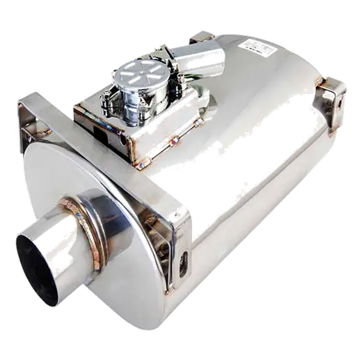 Varex Oval Muffler10'x 6' (15'Long) 2.5' Inlet and Pipe Side, Short Flanged threaded ,Side Bracket Front & Back No Tip. **** Special Order Item **** product image
