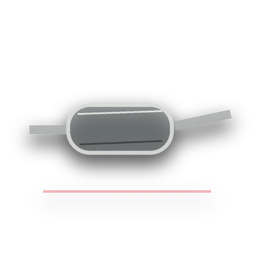Generated transparent product-style artwork for H743MNX 2 1/2in, 11in x 6in Oval Offset/Centre, 18in (450mm) Long, Megaflow Muffler - Medium - Aluminised