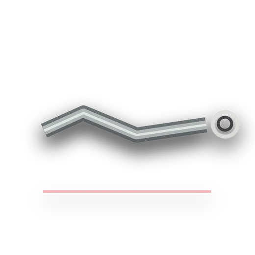 Generated transparent product-style artwork for VQRVEXP 2in (51mm) Inlet, 95mm x 85mm Outlet, 6 1/2in (165mm) Length, Oval Angle Cut (Rolled In) Expandable