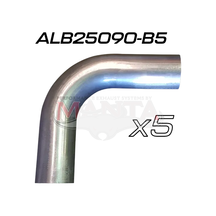 (Pack 5) 2 1/2in (63.5mm) 90deg Aluminised Mandrel Bend product image