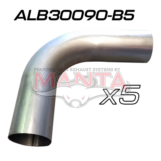(Pack 5) 3in (76.2mm) 90deg Aluminised Mandrel Bend product image