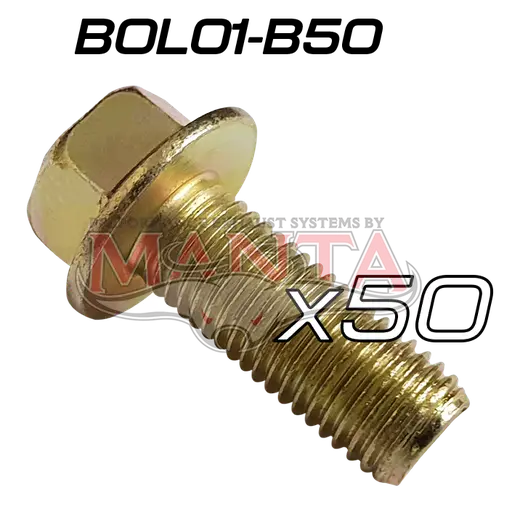 (Pack 50) M10 x 1.25 x 25mm x 14mm Head (Toyota 1HZ Extractor Bolt)5.0L Mustang Extractor Bolt product image