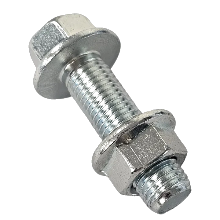 M10 x 1.25 x 35mm Clear Zinc Bolt & Flanged Nut - Max Torque 30.6 Nm product image