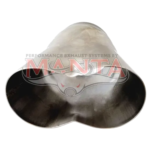 2 x 3in Inlet, 3 1/2in Outlet, Stainless Steel Collector Cone product image