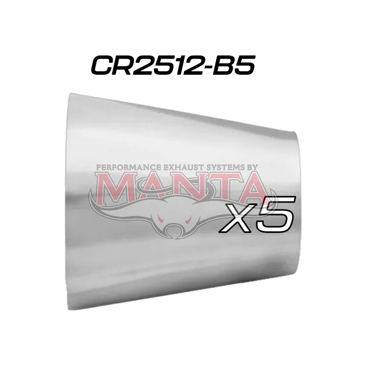 (Pack 5) 21/2in (63.5mm) to 1 1/4in (25.4mm) x 1.6mm, Stainless Concentric Reducer product image