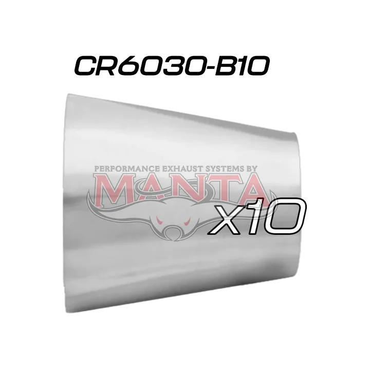 (Pack 10) 6in (152.4mm) to 3in (76.2mm) x 1.6mm, Stainless Concentric Reducer product image