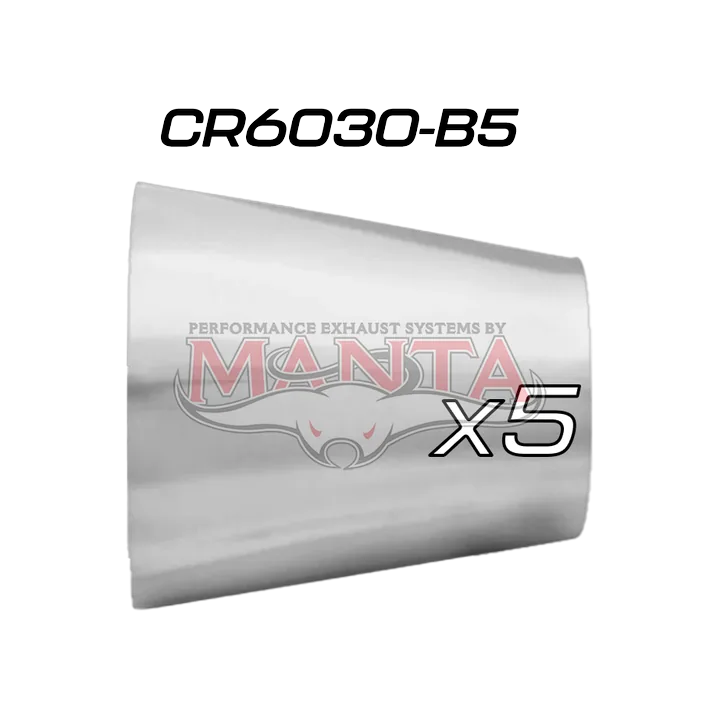 (Pack 5) 6in (152.4mm) to 3in (76.2mm) x 1.6mm, Stainless Concentric Reducer product image