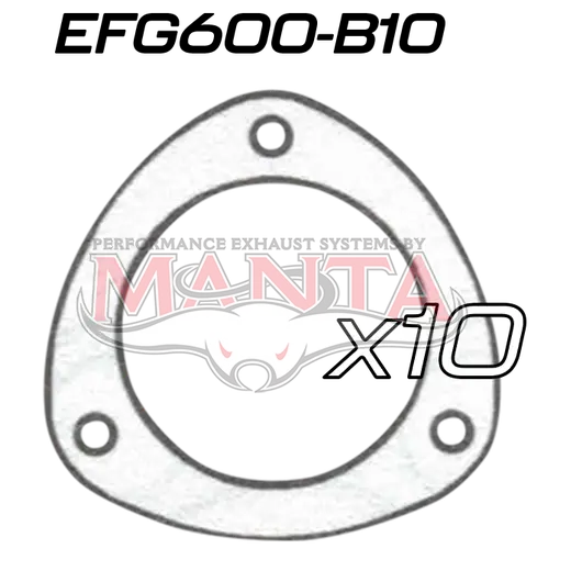 (Pack 10) 3 1/2in 3 Bolt Collector Gasket. 97mm Bolt Centres product image