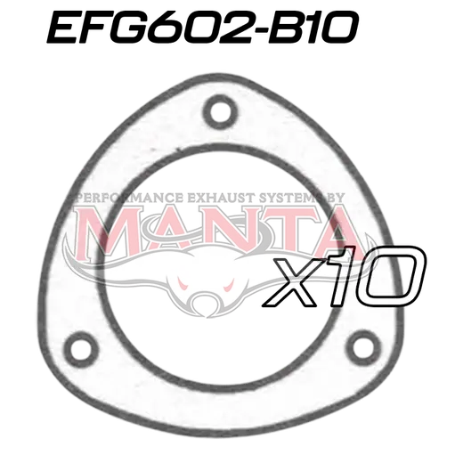 (Pack 10) 2 1/2in 3 Bolt Collector Gasket. 78mm Bolt Centres product image
