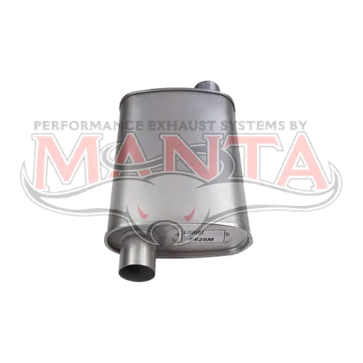 2 1/4in, 10in x 4in Oval Offset/Offset, 14in (350mm) Long, Megaflow Muffler - Medium - Aluminised product image