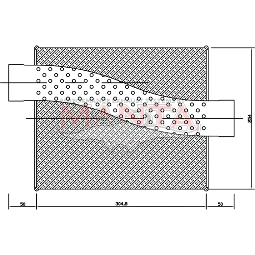 2 1/2in, 10in x 4in Oval Offset/Centre, 12in (300mm) Long, Megaflow Muffler - Medium - Aluminised product image