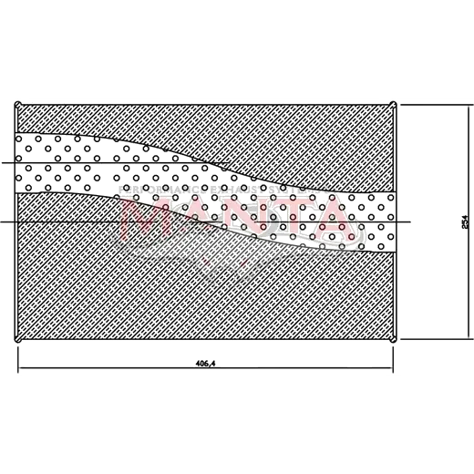2 1/2in, 10in x 4in Oval Offset/Centre, 16in (400mm) Long, Megaflow Muffler - Medium - Aluminised product image