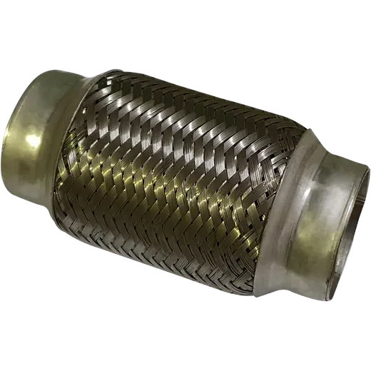2 1/4in ID x 160mm (6in) Stainless Steel Flex Bellow, Double Braided Liner product image