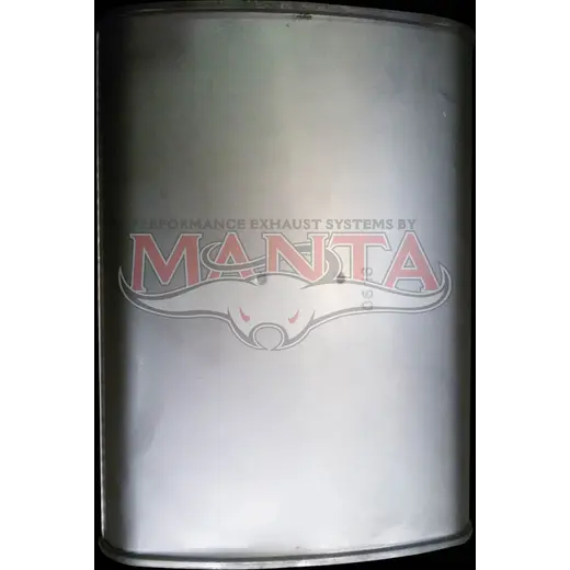 2 1/2in, 12in x 4in Oval Centre/Centre, Twin In/Twin Out, 16in (400mm) Long, Megaflow Muffler product image
