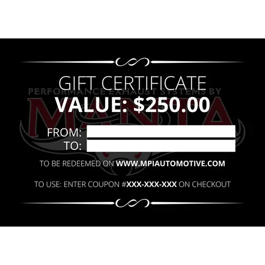 MPIAUTOMOTIVE.COM $250 GIFT CARD product image