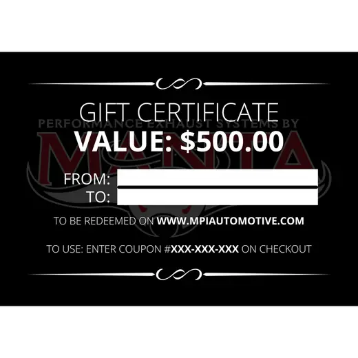 MPIAUTOMOTIVE.COM $500 GIFT CARD product image