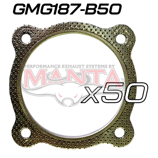 (Pack 50) 4 Bolt Universal Gasket 4in Bore 93mm Bolt Centres 9mm Bolt Holes (Suit FE187 Plate) product image