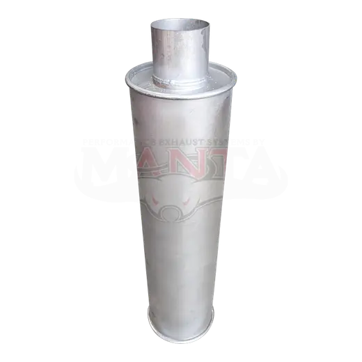 3in, 6in Round Centre/Centre, 24in (600mm) Long, Baffled Muffler - Quiet - Aluminised Steel product image