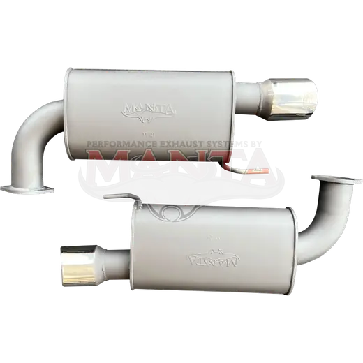 FORD MUSTANG V8 3in DUAL REAR MUFFLERS WITH SINGLE 4in TIPS product image