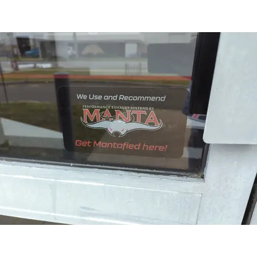 Get Mantafied Here! Dealer door sticker product image
