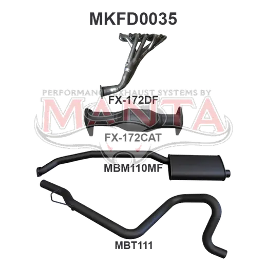Ford Falcon EA - AU 6 Cylinder Sedan Full System Muffler/Tailpipe product image
