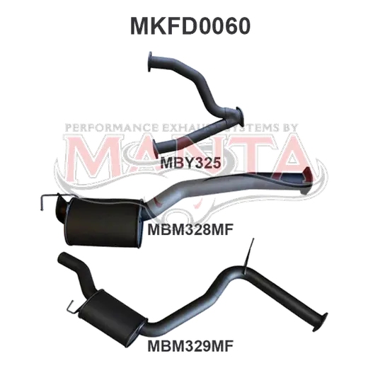 Ford Falcon AU V8 IRS Sedan 3in CatBack Muffler/Muffler product image