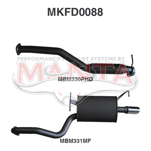 Ford Falcon BA BF 6 Cylinder Sedan Catback Hotdog/Muffler product image