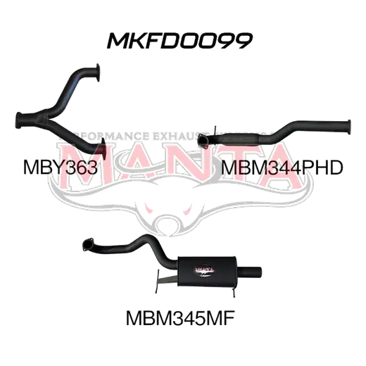 Ford Falcon BA BF V8 Sedan 3in Catback Hotdog/Muffler product image