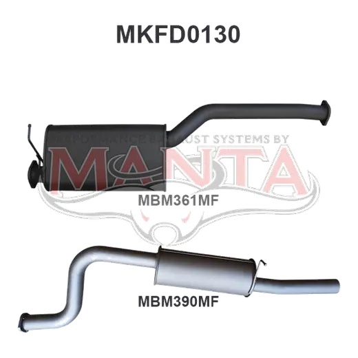 Ford Falcon BA BF 6 Cylinder Ute Catback Muffler/Muffler product image