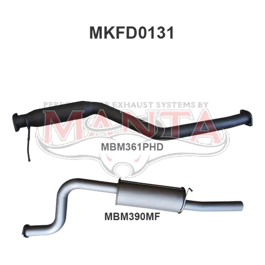 Ford Falcon BA BF 6 Cylinder Ute Catback Hotdog/Muffler product image