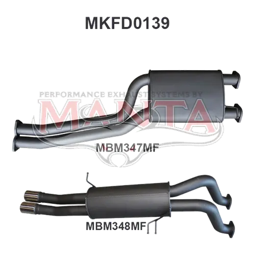 Ford BA BF XR6 Turbo Ute 2.5in Dual Catback product image