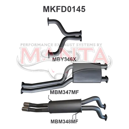 Ford BA BF V8 Ute 2.5in Dual CatBack Muffler/Muffler product image