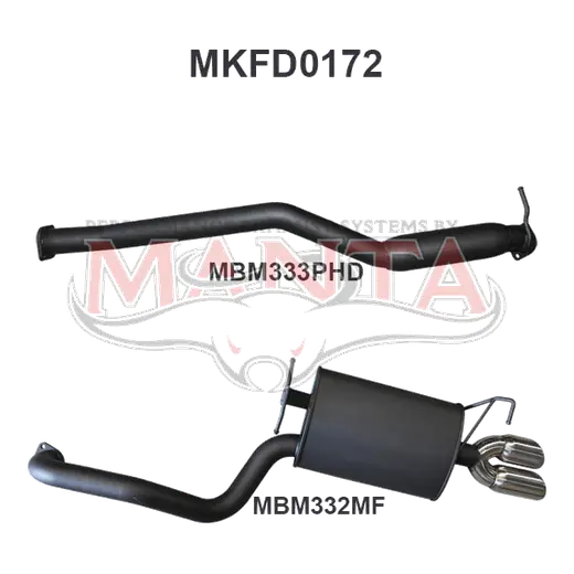 Ford Falcon FG 6 Cylinder N/A Sedan Catback Hotdog/Muffler product image