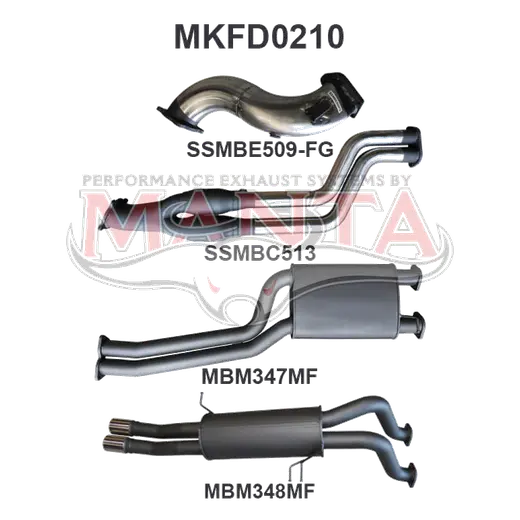 Ford FG XR6 Turbo Ute 2.5in Dual Turbo Back product image
