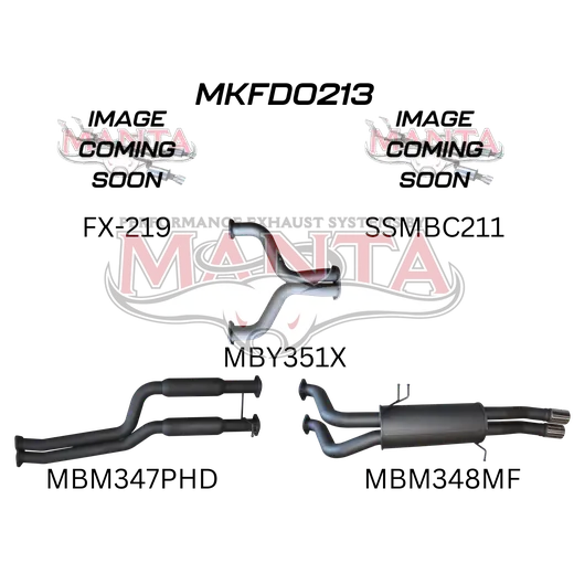 Ford FG 5.4L V8 Ute 2.5in Dual With Extractors Hotdog/Muffler product image